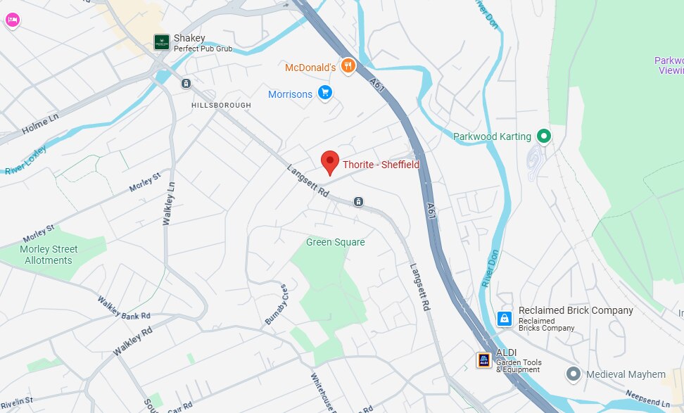 thorite sheffield map image