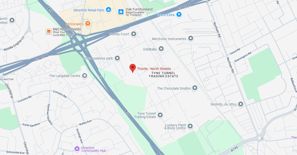 thorite north shields map image